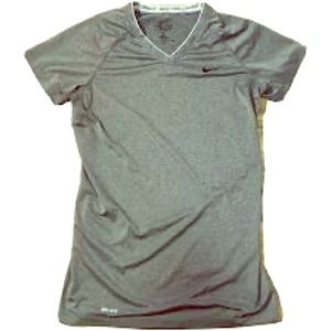 Nike Pro Combat Fitted Gray Top